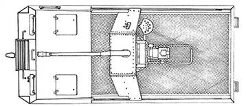 Diagram of the 5 cm Pak f&uuml;r K&uuml;stenbefestigung auf Selbstfahrlafette Schneider CD(f) self-propelled gun