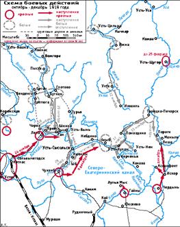 интерактивная карта гражданской войны в Коми