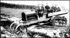 Трактор фирмы Allis-Chalmers во время ходовых испытаний в России, 1916 г.